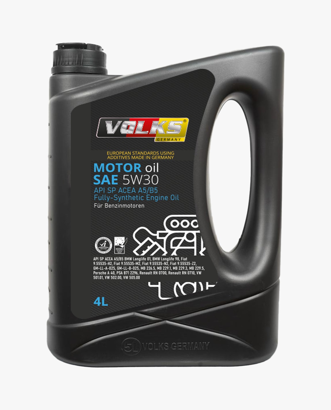 MOTOR oil SAE 5W30 API SP ACEA A5B5 Fully-Synthetic Engine Oil - 4L