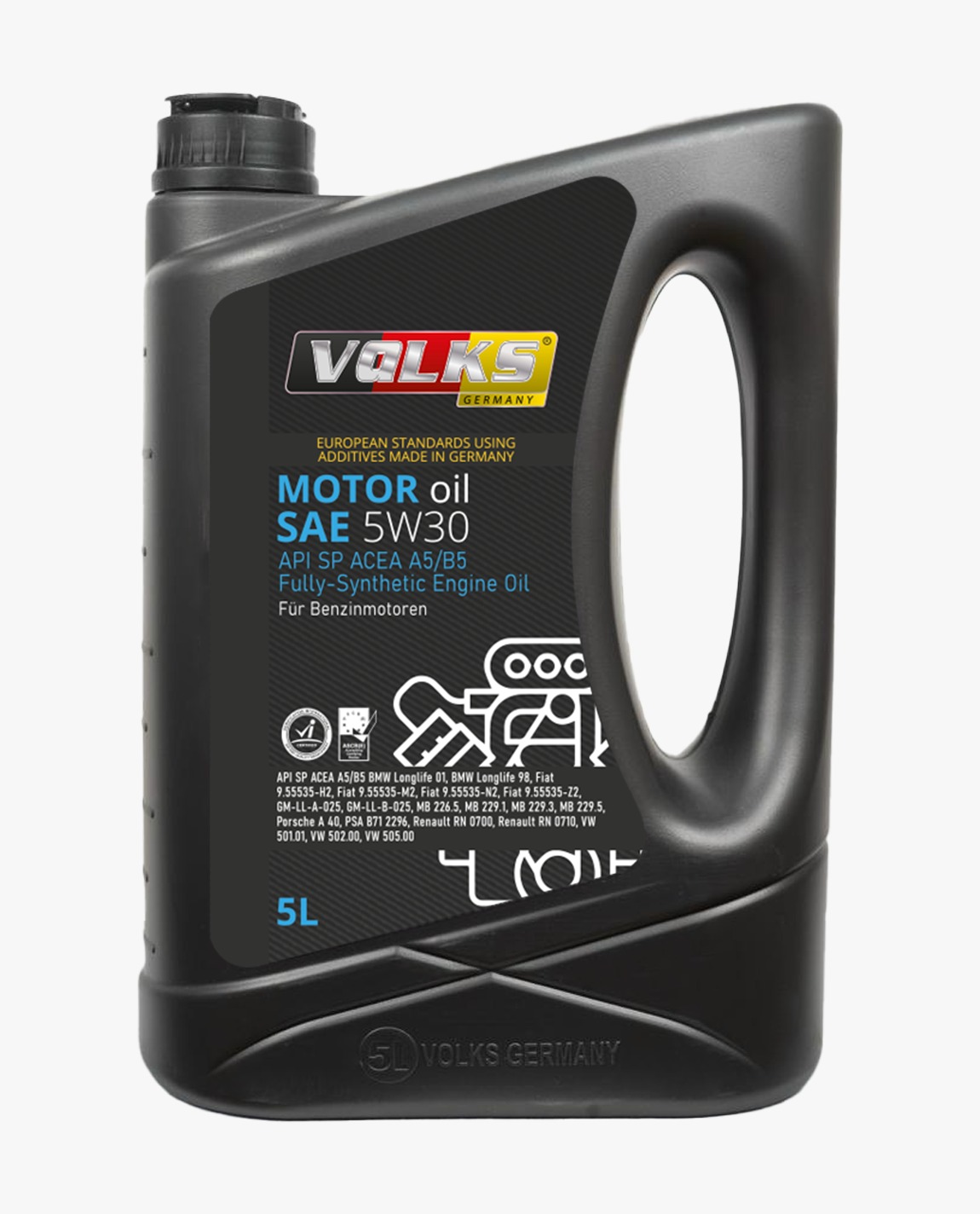 MOTOR oil SAE 5W30 API SP ACEA A5B5 Fully-Synthetic Engine Oil - 5L